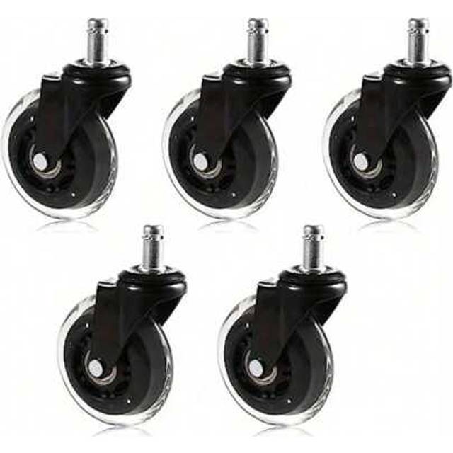 SHEIN 5 Pcs Office Chair Wheels Casters Chair Wheels Replacement Heavy Duty Office Chair Ball Casters For Hardwood Floors Laminate Carpet And Tile