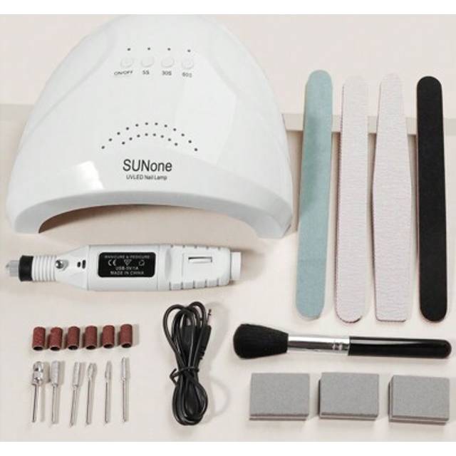 SHEIN A Manicure And Polish Set Professional Manicure Electric Nail Drill, LED Nail Light, For Manicure And Pedicure, Polishing Block Nail Polish Polishing