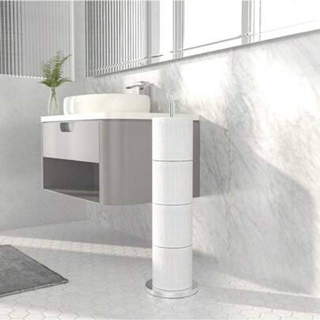 SHEIN Silver, Multi-Functional Toilet Paper Holder Stand-Alone Stainless Steel Toilet Paper Rack For Bathroom Toilet Paper Storage