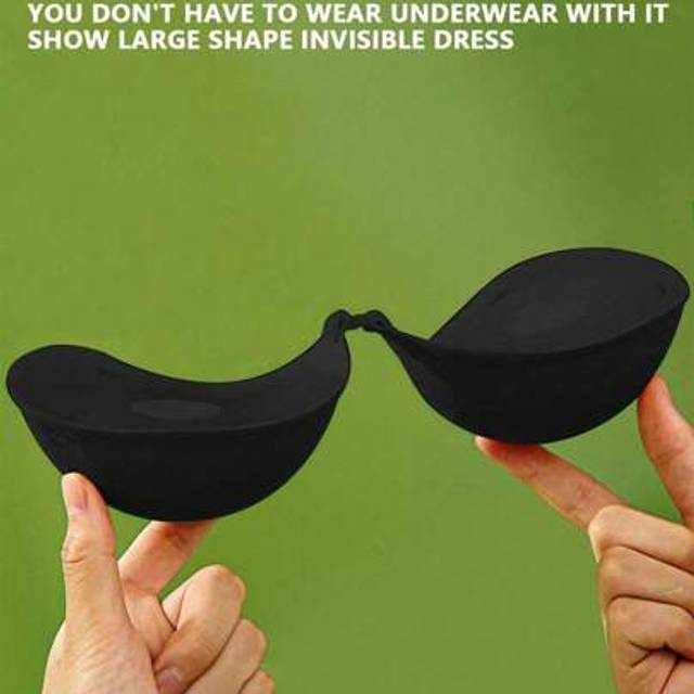 SHEIN 5cm Thick Skin-Colored Adhesive Push-Up Invisible Bra Cups/Pads For Women, Summer Backless/Strapless Occasions