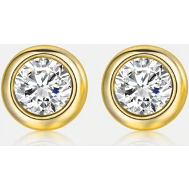 SHEIN 2pcs 925 Silver 1ct Moissanite Round Stud Earrings, Stylish Minimalist Design Suitable For Women&#39;s Daily Wear, Party, Holiday, Valentine&#39;s Day, Mother