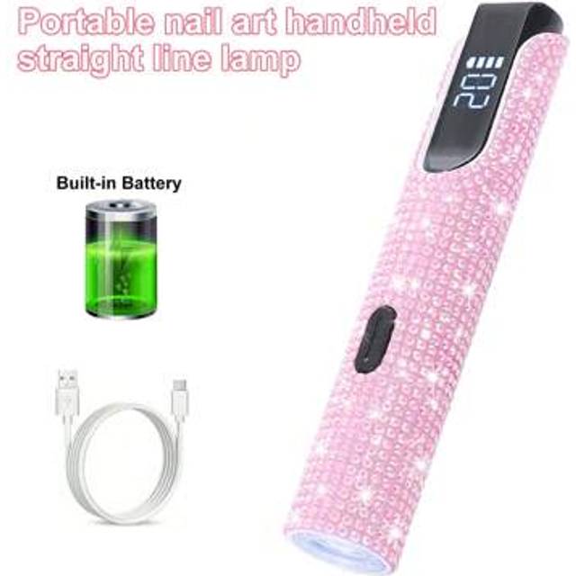 SHEIN Nail Lamp, UV Nail Lamp, Portable Salon Quick-Drying USB Heart-Shaped Nail Dryer, UV LED Nail Light For Curing All Nail Gels, Rechargeable Nail Art To