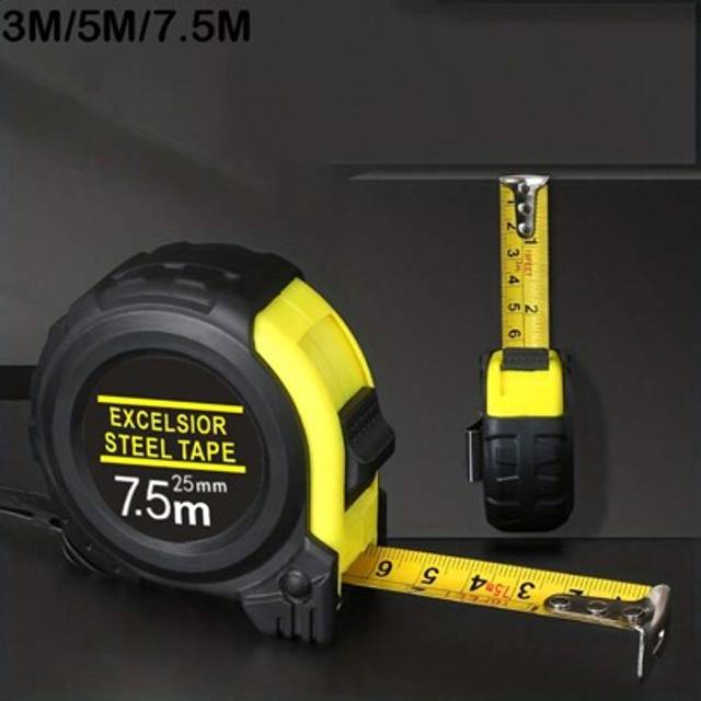 SHEIN 1pc 9/16/25 FT Tape Measure Retractable Measuring Home Tape Measure Easy Read Measuring Tape Bulk Set For Engineer Contractors, Autowind And Lock
