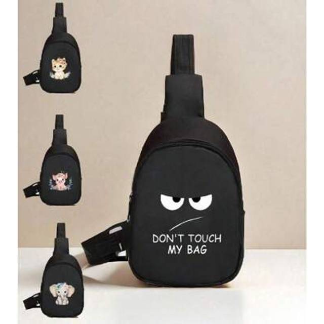 SHEIN 1PC Don&#39;T Touch My Bag Printed Crossbody Bag, Summer Casual High-Looking Small Square Bag, Back-To-School Gift, Mobile Phone Coin Purse, Suitable For