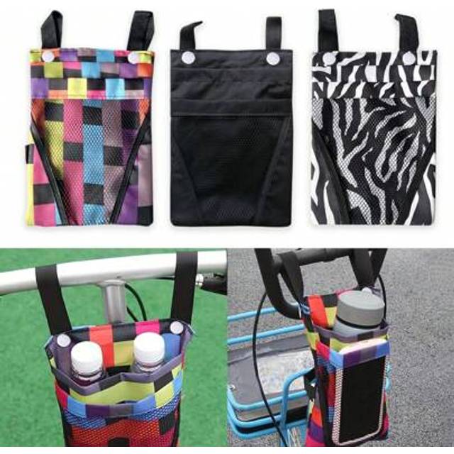 SHEIN 1pc Bike Handlebar Bag, Bicycle Handle Bar Front Hanging Pouch 2 Layers With Mobile Phone Holder For Motorcycle, EBike, Scooter, Trike Tricycle, Cycli