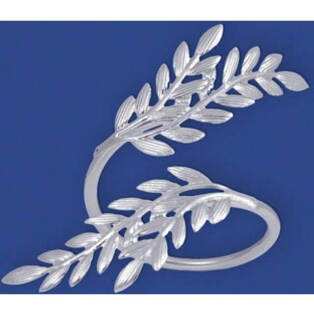SHEIN Golden Wheat Ear Patterned Alloy Napkin Rings, Exquisite Table Decoration For Hotel Weddings