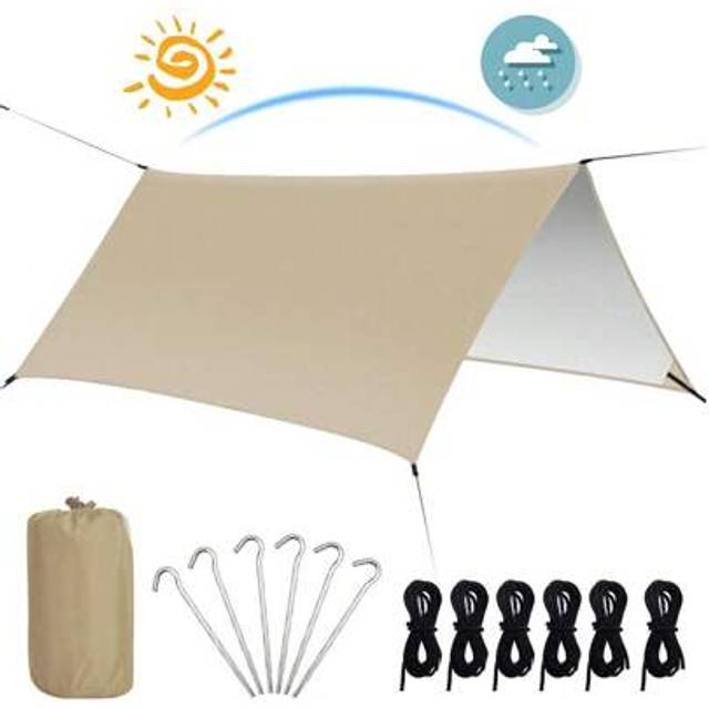 SHEIN COSANSYS 3M * 3M Rain Fly Tent Tarp Hammock Lightweight Waterproof Camping Shelter, Portable Windproof Snowproof Tarpaulin For Snow Sunshade For Campi