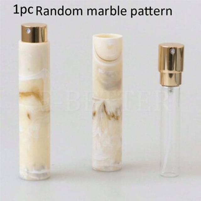 SHEIN Marble Perfume Atomizer Bottles Fragrance Bottle Refillable Mini Travel Size Empty Perfume Sprayer Leak Proof Spray Bottle For Women Men Travel Essent