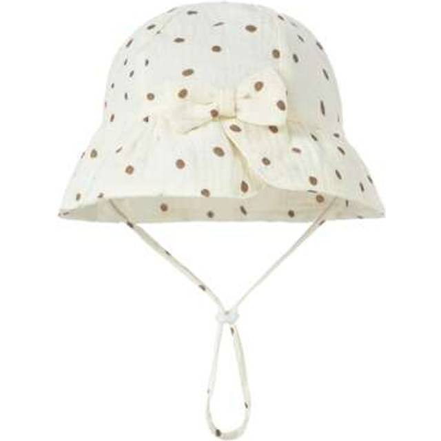 SHEIN 1pc Baby Bucket Hat, Infant Butterfly Printed Sunhat, Adorable Baby Soft Solid Color Hat