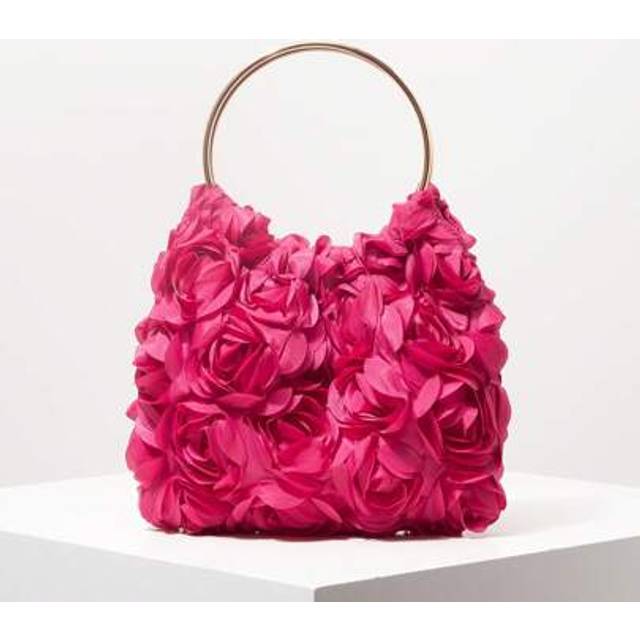 SHEIN Elegant Rose Flower Evening Clutch Bag, Women&#39;s Formal Party Handbag, Sweet Girl Hand-Held Bag, Solid Color Bucket Bag, Bridal Handbag (Pattern Random