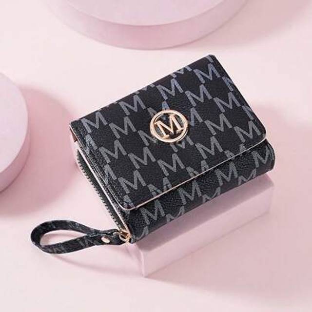 SHEIN Women Short Zipper Wallet Embroidered Stylish New Tri-Fold Clutch Multiple Card Slots For Women Wallet Mini Wallet Purse Wallet Small Wallet Wallet Wa