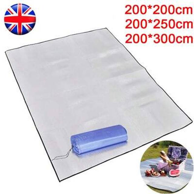 SHEIN 1PC Ground Mat Camping Aluminum Sleeping Foam Mat Insulating Thermal Waterproof Mat Foldable Double-Sided Tent Pad Ultralight Floor Mat Of Aluminum Fo