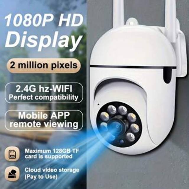 SHEIN 1PC 2.4GWIFI Ultra HD 1080P Indoor & Outdoor Wireless Security Camera With 355Â° PTZ, Add Power Adapter, Support 5x Digital Zoom, Colour Night Vision,