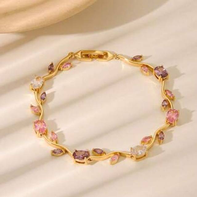 SHEIN 1pc Fashion Plated Non-Fading High Quality Shiny Zirconia Tennis Bracelet, Women&#39;s Daily & Festival Accessories, Bridal Jewelry, Mother&#39;s Day Gift