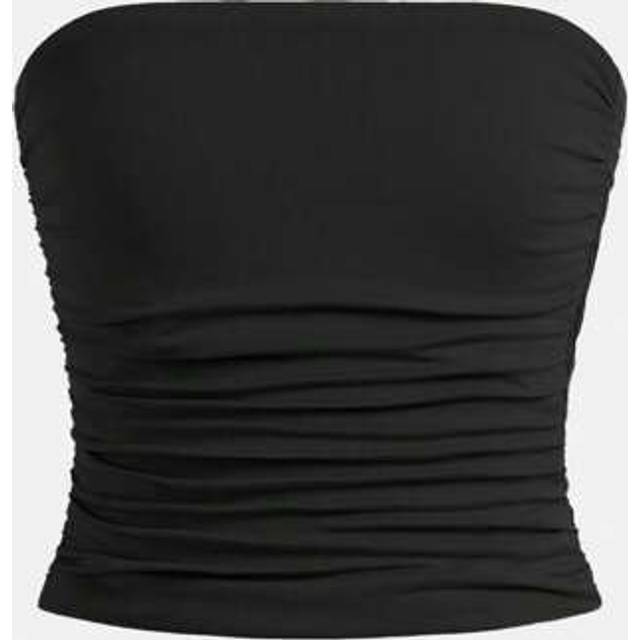 SHEIN Tween Girl Simple Comfortable Side Ruched Bandeau Tube Top