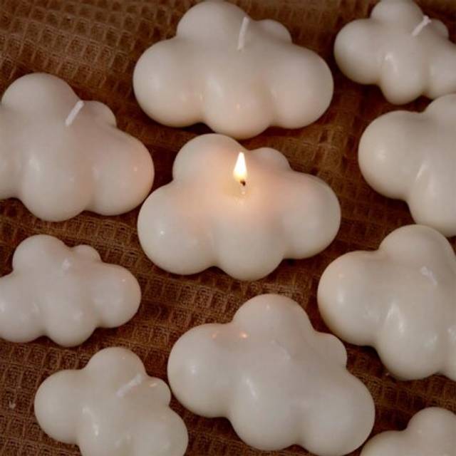 SHEIN 3pcs Cute Clouds Shape Candle Silicone Molds New 3D Soap Scented Candle Making Supplies Mould DIY Crystal Resin Ornament Gifts Home Decoration