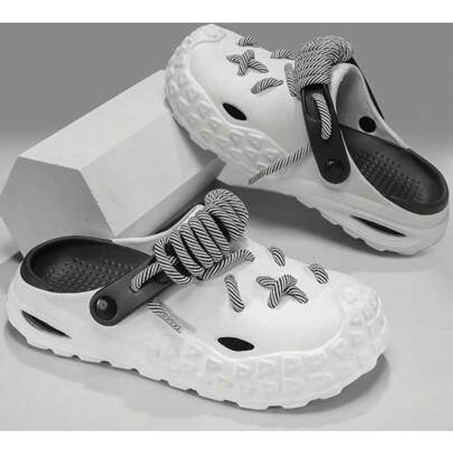 SHEIN Men&#39;s Fashion Lace-Up Shower Sandals, Non-Slip Quick-Dry Slide Sandals, Suitable For Indoor And Outdoor Walking, Men&#39;s Beach Laced Slippers (Recommend