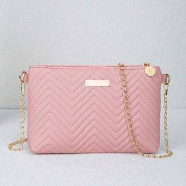 SHEIN Women&#39;s New Fashion Wavy Texture Chain Strap Shoulder Crossbody Bag, Clutch Envelope Bag
