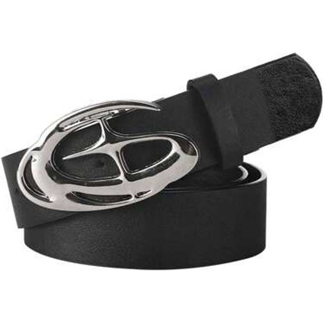 SHEIN Y2K-Inspired Punk Hollow Faux Leather Belt For Men - Accessory With Unique Alloy Buckle, Perfect Gift Idea