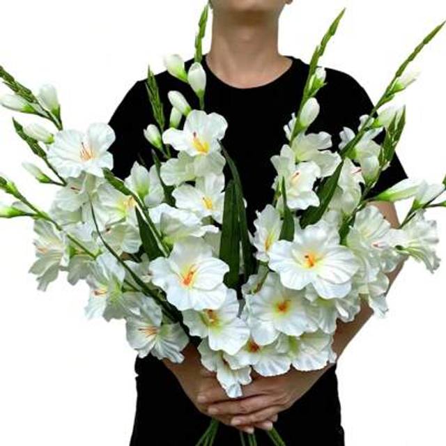 SHEIN 1/3/6 Artificial Silk Orchids Flower Stems Fake Dendrobium Flowers For Wall Decor, Living Room And Bedroom Decor, Wedding, Party Decor,Desk Stuffing.