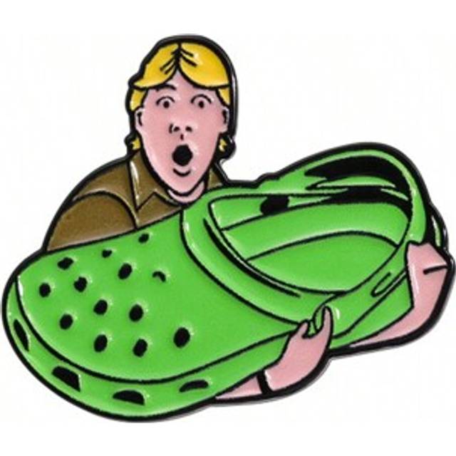 SHEIN 1pc Creative Cute Green Slipper Style Brooch Personalized Fun Boy Accessories Metal Badge Pin For Clothes Bag Charm