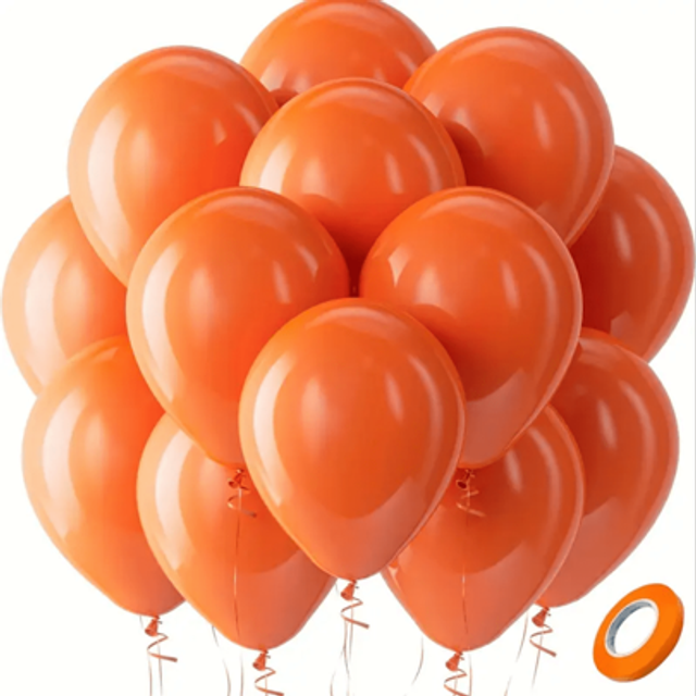 SHEIN 12 Inch Orange Latex Balloons, 10/20/30/40/50/100pcs Latex Balloons Forest Theme Decoration For Wedding, Birthday, Anniversary, Holiday, Christmas, In