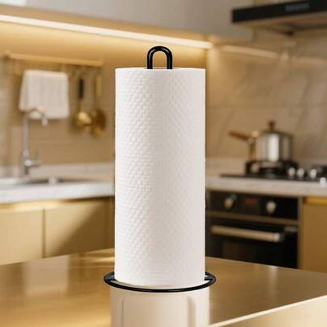 SHEIN Paper Towel Holder Countertop, Kitchen Paper Towel Stand Holder For Kitchen Organization And Storage, Paper Towel Holders For Standard And Large Size