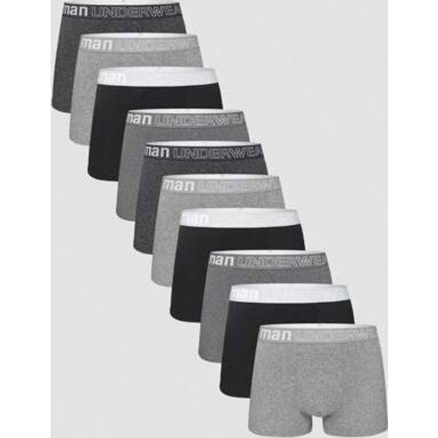 SHEIN Men&#39;s Comfortable Soft Letter Patchwork Elastic Waist Briefs