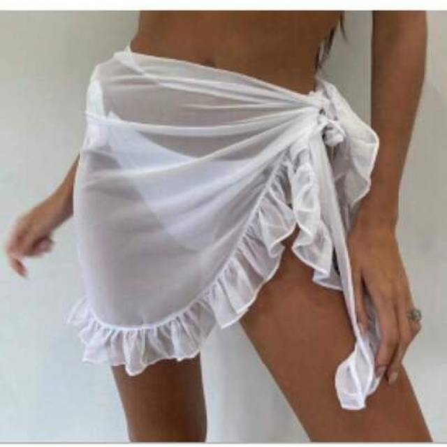 SHEIN Women Fashion Swimsuit Cover Up Summer Beach Wrap Skirt Swimwear Bikini Cover Up