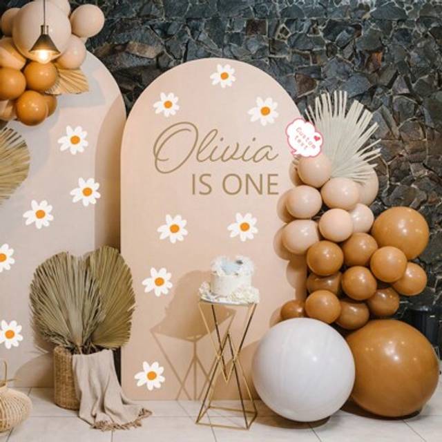 SHEIN Birthday Decal, Birthday Party Backdrop Custom Name Sticker, Vinyl Decal Happy Birthday For Balloon Arch, Personalized Decal 1pc Multi-Functional, Reu