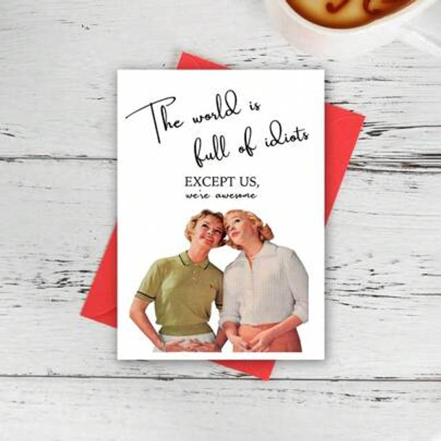 SHEIN Funny Adult Cards, Best Friend Cards, Caring, Humor, Female Birthday Cards For Best Friends, Girlfriends, Sisters, Mom, Daughters