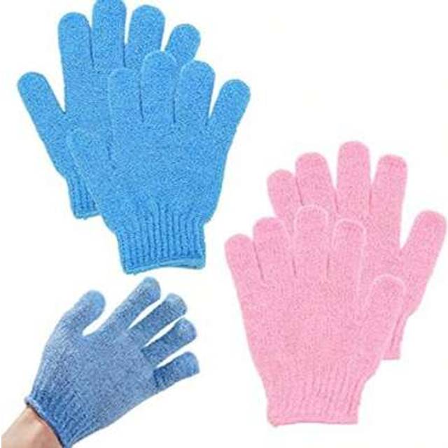SHEIN 10pcs Of Exfoliating Gloves, Exfoliating Bath Gloves, Body Exfoliating Gloves, Five Finger Bath Gloves For Men, Women, Children For Exfoliation/Shower