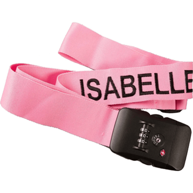 SHEIN Personalised Luggage Strap 180cm X 5cm Suitcase Luggage Belt With Your Name / Text,Multifunction,Vintage,Colorful,Cute,Contracted,Custom,Personalized,