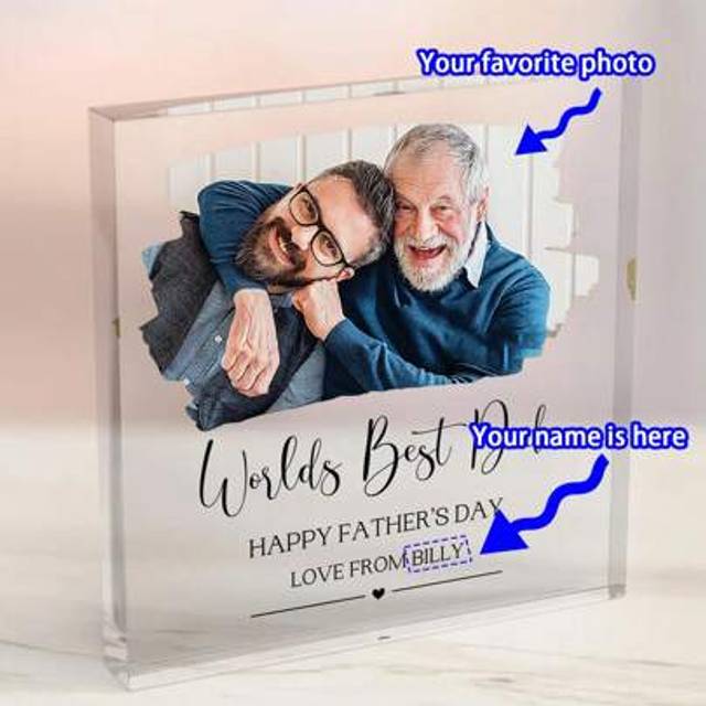 SHEIN Personalized Father&#39;s Day Photo Plaques, Family Gifts, Gifts For Fathers, Photo Gifts, Photo Frames, Gifts For Fathers, Acrylic Photo Customization Fo