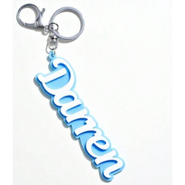 SHEIN Unique Double Layer Personalized Acrylic Keychain - Custom Name Tag With DIY Alphabet, Perfect Back-To-School Accessory For Students