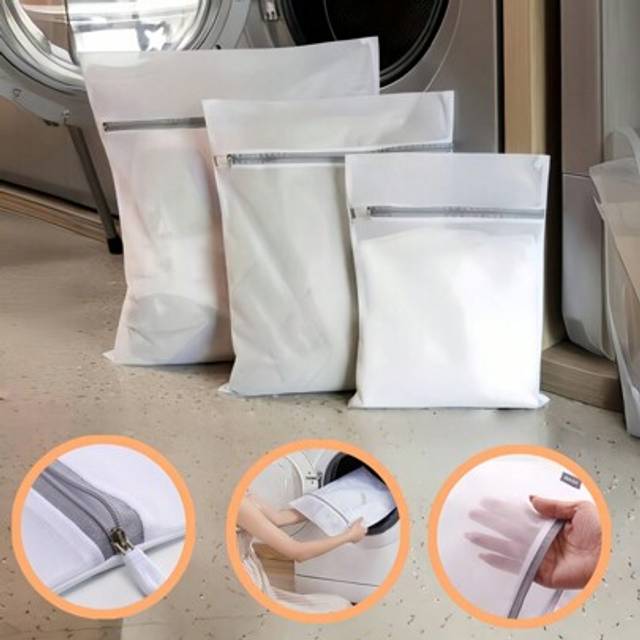 SHEIN 1pc/1set Mesh Laundry Bags, Thickened Washing Machine Anti-Deformation Mesh Protective Bag, Suitable For Bra, Delicates,Sweater, Hosiery, Lingerie,Lau