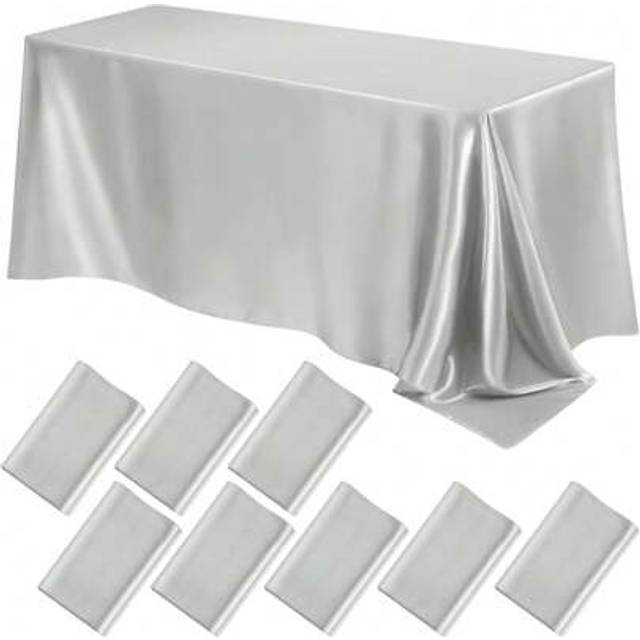 SHEIN Satin Tablecloth 102 X 58 Inch Rectangular Bedspread Silk Smooth Fabric Champagne Party Tablecloth For Rectangular Table Parties, Festive Dinner Weddi