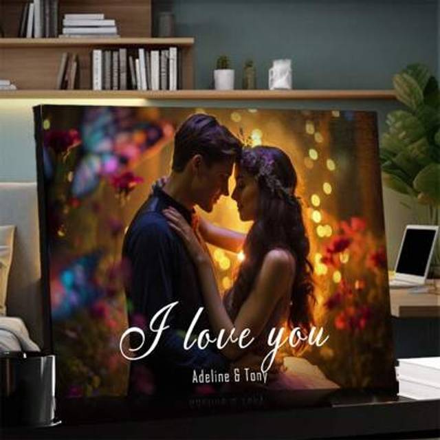 SHEIN 1Pc Personalized Photos To Canvas Print - Canvas Prints With Your Photos On Custom Wall Art For Bedroom, Living Room, Wedding, Baby, Pet, Family, Love
