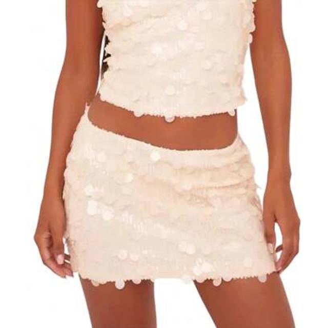 SHEIN Women&#39;s Sparkly Sequin Mini Skirt Mid Rise Slim Fit Bodycon Short Skirt For Party, Work