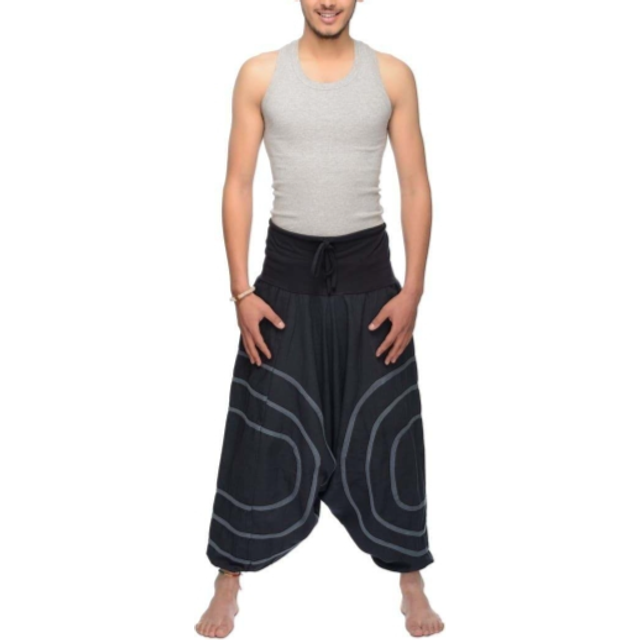 Simandra "Cercles" Haremshose Pump Aladin Pluder Yoga Goa Sarouel Aladin Freizeit Herren
