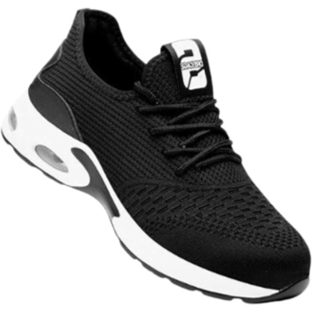 Safety Shoes Steel Toe Cap Trainers Men Women Safety Trainers Work Shoes Lightweight Breathable 708 Black UK10 EU44 270 B