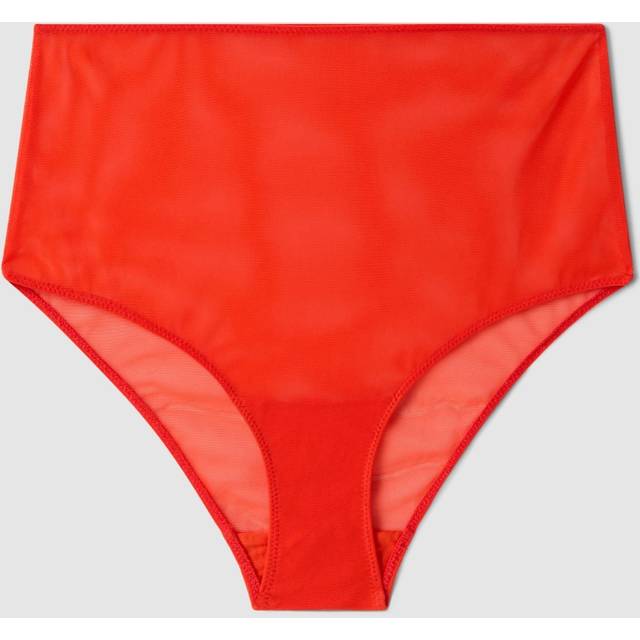 Understatement Mesh Highwaist Briefs Højtaljede Trusser - Fiery Red