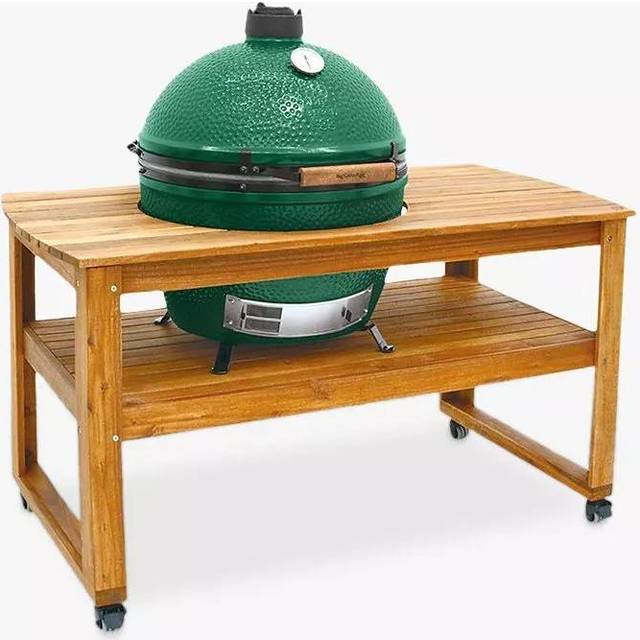 Big Green Egg Extra Large BBQ & Eucalyptus Wood Table Bundle with ConvEGGtor