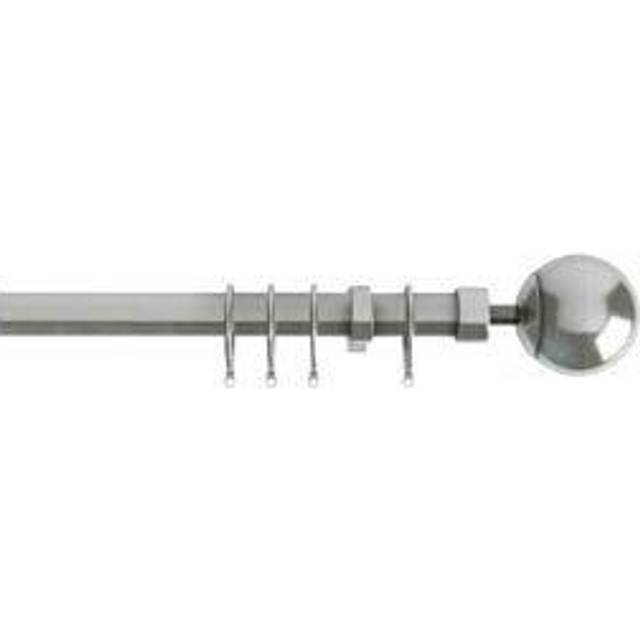 New Edge Blinds Finesse Extendable Curtain Pole Satin cm Finesse Extendable Curtain Pole 22-25mm 120cm, Silver