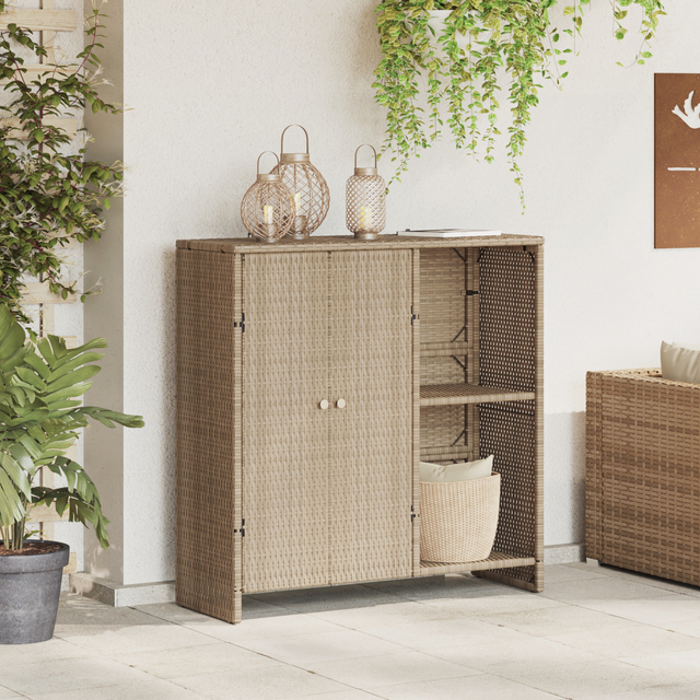 Vidaxl - Storage Cabinet Beige 100x36x102 cm Rattan