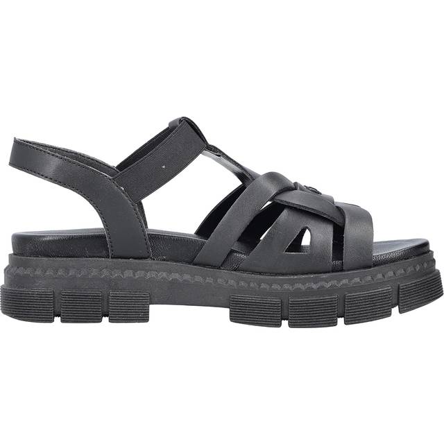Rieker Damer V5352 sandal, svart, 38 EU