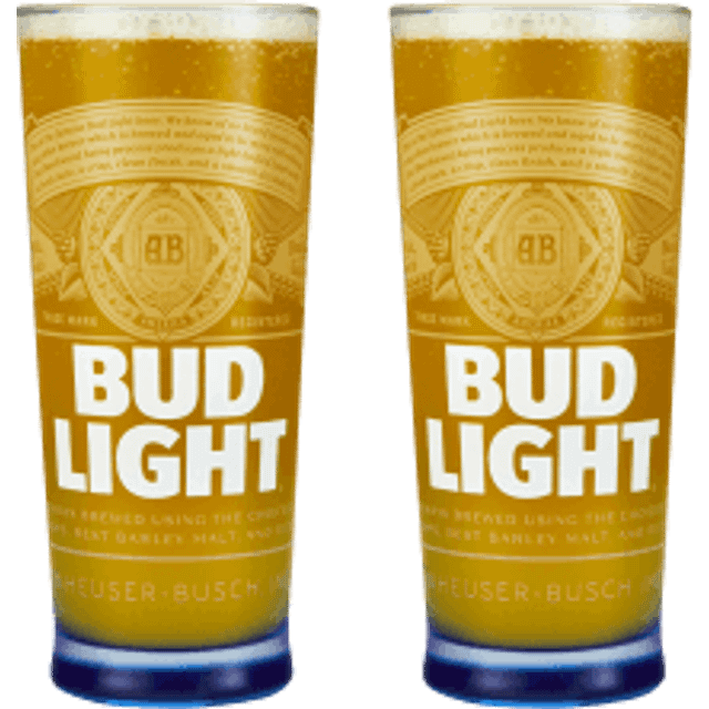 Bud Light Pint Glass Pack (2 Glasses)