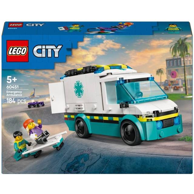 Lego City Emergency Ambulance Toy Vehicle Set 60451 - One Colour