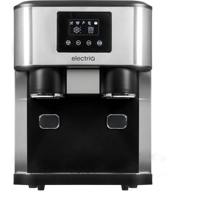 electriQ eiqicecm Countertop Ice Maker With Ice Crusher and Water Dispenser in Stainless Steel/Black - Stainless steel