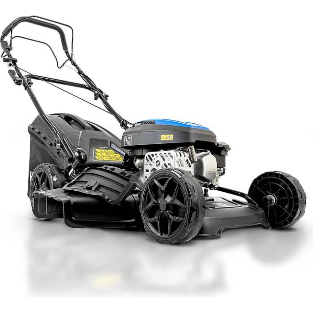 Hyundai 18" / 46cm Black Edition Self-Propelled Petrol Lawnmower, 150cc, 4-in-1 Mulch, 50L Collect, Rear and Side Discharge | HYM18150SP